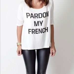 Adorable “pardon my French” tee